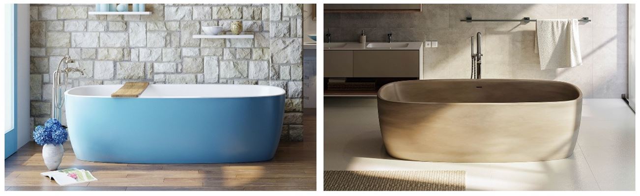 Aquatica coletta freestanding solid surface bathtubs